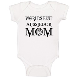 Aussiedor Worlds Best Mom Baby One Piece Aussiedor Worlds Best Mom Baby One Piece