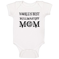 Bullmastiff Worlds Best Mom Baby One Piece Bullmastiff Worlds Best Mom Baby One Piece