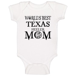 Texas Heeler Worlds Best Mom Baby One Piece Texas Heeler Worlds Best Mom Baby One Piece
