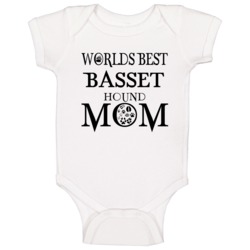 Basset Hound Worlds Best Mom Baby One Piece Basset Hound Worlds Best Mom Baby One Piece