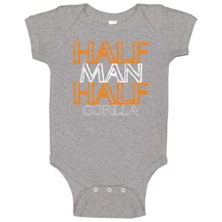 Half Man Half Gorilla Funny Animal Baby One Piece Half Man Half Gorilla Funny Animal Baby One Piece