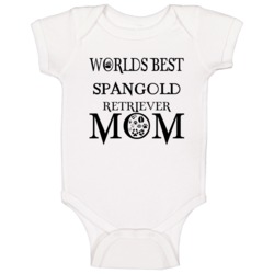 Spangold Retriever Worlds Best Mom Baby One Piece Spangold Retriever Worlds Best Mom Baby One Piece