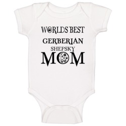 Gerberian Shepsky Worlds Best Mom Baby One Piece Gerberian Shepsky Worlds Best Mom Baby One Piece