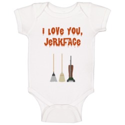 I Love You Jerkface Hocus Pocus Brooms Baby One Piece I Love You Jerkface Hocus Pocus Brooms Baby One Piece