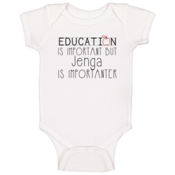Jenga Education Is Important Sports Baby One Piece Jenga Education Is Important Sports Baby One Piece