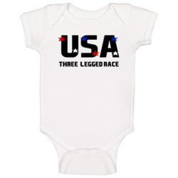 Three-legged Race Usa Hobbies Sports And Activities Baby One Piece Three-legged Race Usa Hobbies Sports And Activities Baby One Piece