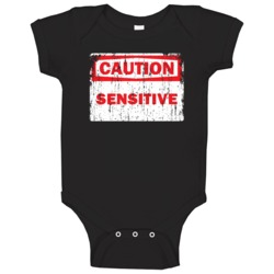 Sensitive Caution Adjective Distressed Baby One Piece Sensitive Caution Adjective Distressed Baby One Piece