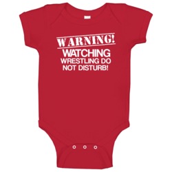 Warning Watching Wrestling Funny Sports Baby One Piece Warning Watching Wrestling Funny Sports Baby One Piece