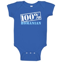 100 Percent Romanian Stamp Fun Baby One Piece 100 Percent Romanian Stamp Fun Baby One Piece