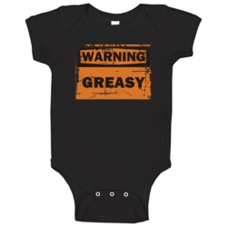 Greasy Warning Adjective Distressed Baby One Piece Greasy Warning Adjective Distressed Baby One Piece
