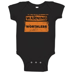 Worthless Warning Adjective Distressed Baby One Piece Worthless Warning Adjective Distressed Baby One Piece