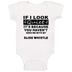 Slide Whistle Think I'm Quiet Instrument Baby One Piece Slide Whistle Think I'm Quiet Instrument Baby One Piece