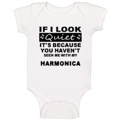 Harmonica Think I'm Quiet Instrument Baby One Piece Harmonica Think I'm Quiet Instrument Baby One Piece