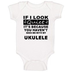 Ukulele Think I'm Quiet Instrument Baby One Piece Ukulele Think I'm Quiet Instrument Baby One Piece