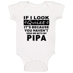Pipa Think I'm Quiet Instrument Baby One Piece Pipa Think I'm Quiet Instrument Baby One Piece