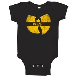 West W Word Cool Wutang Logo Parody Baby One Piece West W Word Cool Wutang Logo Parody Baby One Piece