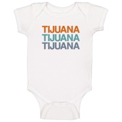 Tijuana Triple Colored Cities Baby One Piece Tijuana Triple Colored Cities Baby One Piece