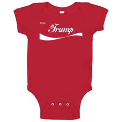 Trump Enjoy Cola Parody Custom Name Baby One Piece Trump Enjoy Cola Parody Custom Name Baby One Piece