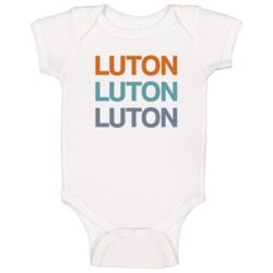 Luton Triple Colored Cities Baby One Piece Luton Triple Colored Cities Baby One Piece