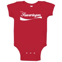 Swearingen Enjoy Cola Parody Custom Name Baby One Piece Swearingen Enjoy Cola Parody Custom Name Baby One Piece