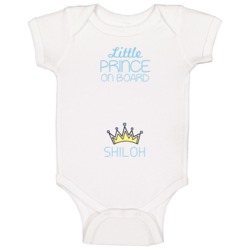 Little Prince On Board Shiloh Baby Boy Baby One Piece Little Prince On Board Shiloh Baby Boy Baby One Piece
