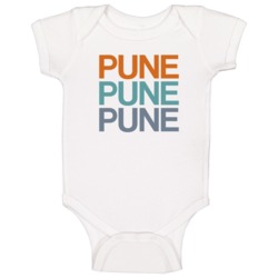 Pune Triple Colored Cities Baby One Piece Pune Triple Colored Cities Baby One Piece