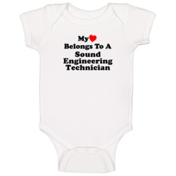 My Heart Belongs To A Sound Engineering Technician Funny Baby One Piec My Heart Belongs To A Sound Engineering Technician Funny Baby One Piec