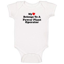 My Heart Belongs To A Power Plant Operator Funny Baby One Piece My Heart Belongs To A Power Plant Operator Funny Baby One Piece
