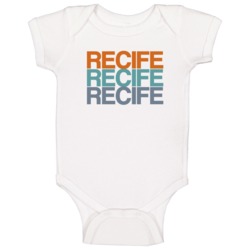 Recife Triple Colored Cities Baby One Piece Recife Triple Colored Cities Baby One Piece