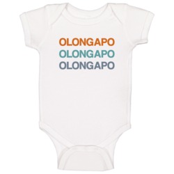 Olongapo Triple Colored Cities Baby One Piece Olongapo Triple Colored Cities Baby One Piece