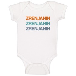 Zrenjanin Triple Colored Cities Baby One Piece Zrenjanin Triple Colored Cities Baby One Piece