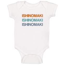 Ishinomaki Triple Colored Cities Baby One Piece Ishinomaki Triple Colored Cities Baby One Piece