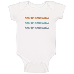 Nakhon Ratchasima Triple Colored Cities Baby One Piece Nakhon Ratchasima Triple Colored Cities Baby One Piece