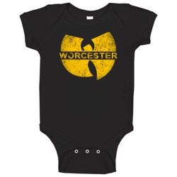 Worcester W Word Cool Wutang Logo Parody Baby One Piece Worcester W Word Cool Wutang Logo Parody Baby One Piece