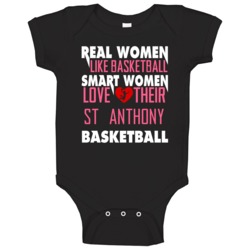 Real Smart Women Love St Anthony Basketball Fan Baby One Piece Real Smart Women Love St Anthony Basketball Fan Baby One Piece