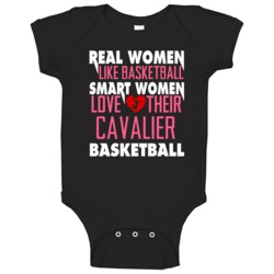 Real Smart Women Love Cavalier Basketball Fan Baby One Piece Real Smart Women Love Cavalier Basketball Fan Baby One Piece