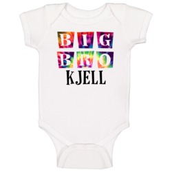 Big Bro Kjell Tie Dye Sibling Name Baby One Piece Big Bro Kjell Tie Dye Sibling Name Baby One Piece