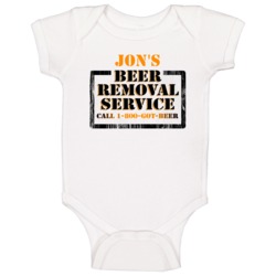 Jon's Beer Removal Service Name Baby One Piece Jon's Beer Removal Service Name Baby One Piece
