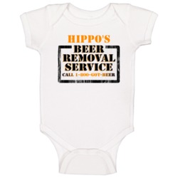 Hippo's Beer Removal Service Name Baby One Piece Hippo's Beer Removal Service Name Baby One Piece