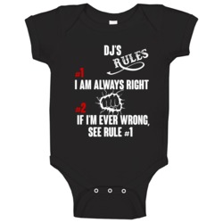 Dj Funny Rules Baby One Piece Dj Funny Rules Baby One Piece