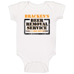 Bracken's Beer Removal Service Name Baby One Piece Bracken's Beer Removal Service Name Baby One Piece