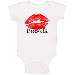 Buckets Personalized Name Lips Kiss Love Essential Baby One Piece Buckets Personalized Name Lips Kiss Love Essential Baby One Piece