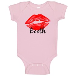 Booth Personalized Name Lips Kiss Love Essential Baby One Piece Booth Personalized Name Lips Kiss Love Essential Baby One Piece