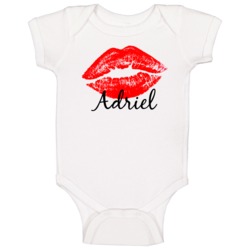 Adriel Personalized Name Lips Kiss Love Essential Baby One Piece Adriel Personalized Name Lips Kiss Love Essential Baby One Piece