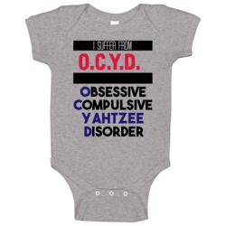 Ocyd Obsessive Yahtzee Disorder Favorite Sport Baby One Piece Ocyd Obsessive Yahtzee Disorder Favorite Sport Baby One Piece