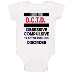 Octd Obsessive Tractor Pulling Disorder Favorite Sport Baby One Piece Octd Obsessive Tractor Pulling Disorder Favorite Sport Baby One Piece