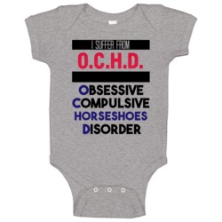 Ochd Obsessive Horseshoes Disorder Favorite Sport Baby One Piece Ochd Obsessive Horseshoes Disorder Favorite Sport Baby One Piece