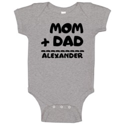 Mom Plus Dad Equals Alexander Baby One Piece Mom Plus Dad Equals Alexander Baby One Piece