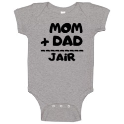 Mom Plus Dad Equals Jair Baby One Piece Mom Plus Dad Equals Jair Baby One Piece