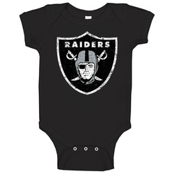 Oakland Raiders Distressed Baby One Piece Oakland Raiders Distressed Baby One Piece